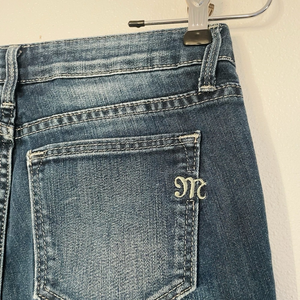 EUC Miss Me Nicole 5 Pocket‎ Low Rise Skinny Jeans Dark Wash Whiskered 25x30 - Picture 5 of 9